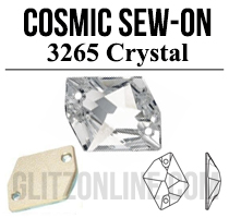 3265 Glitzstone Crystal 11x14mm Sew On Cosmic Rhinestones 6 Pieces